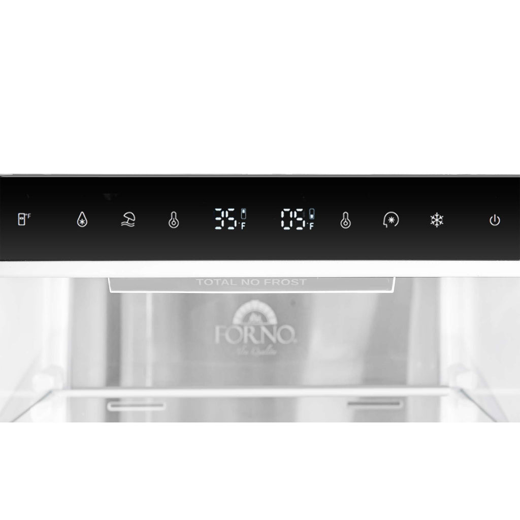 Custodia 48" Bottom Freezer combo, 20.6 cf., Ice Maker, Total No frost, Black, Antique Brass handles