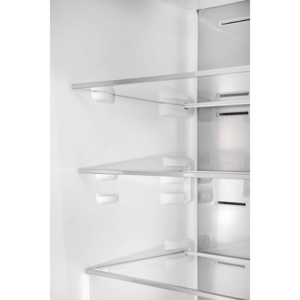 Custodia 48" Bottom Freezer combo, 20.6 cf., Ice Maker, Total No frost, Black, Antique Brass handles