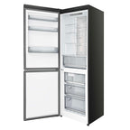 Custodia 24" Bottom Freezer, 10.3 cf., Left Swing, Ice Maker, Total No frost, Black, Antique Brass handles