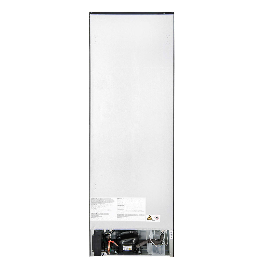 Custodia 24" Bottom Freezer, 10.3 cf., Right Swing, Total No frost, Black, Antique Brass handles