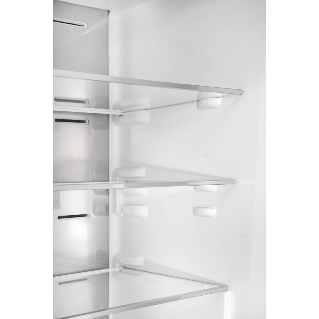 Custodia 24" Bottom Freezer, 10.3 cf., Right Swing, Total No frost, Black, Antique Brass handles