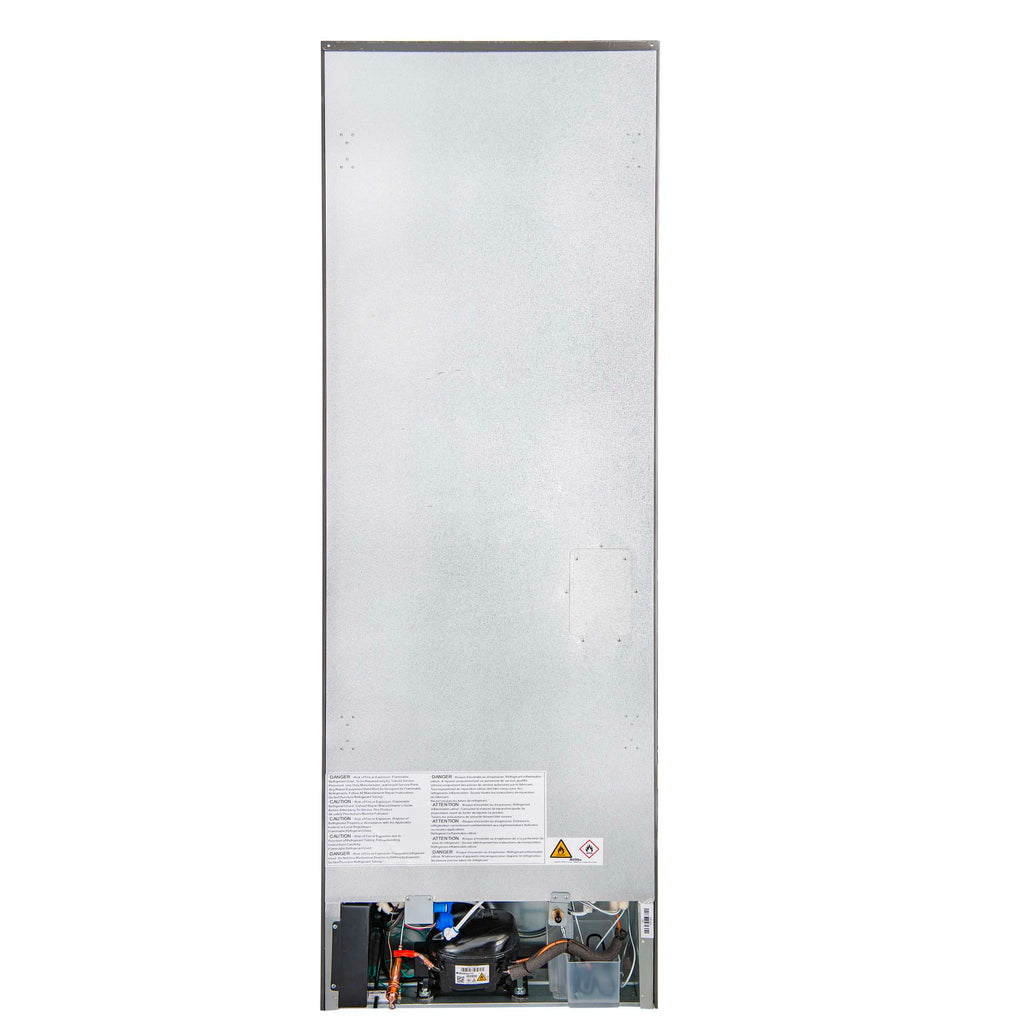 Custodia 24" Bottom Freezer, 10.3 cf., Left Swing, Ice Maker, Total No frost, Stainless Steel handles
