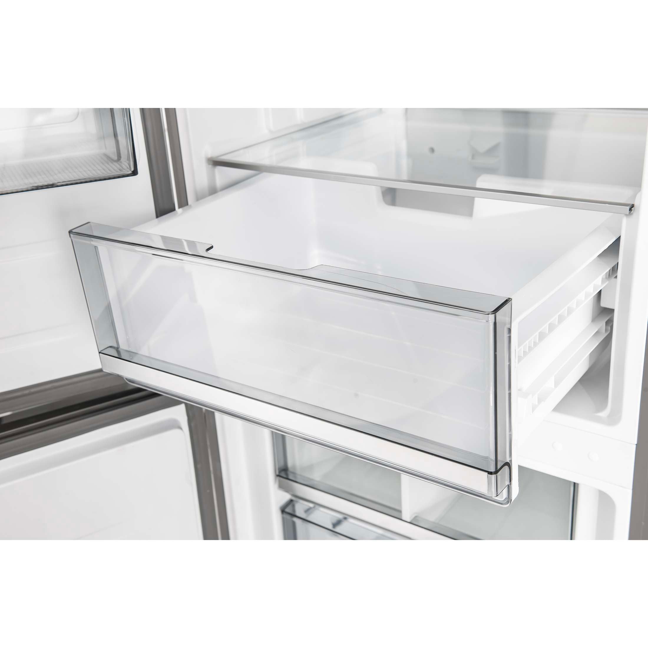 Custodia 24" Bottom Freezer, 10.3 cf., Left Swing, Ice Maker, Total No frost, Stainless Steel handles