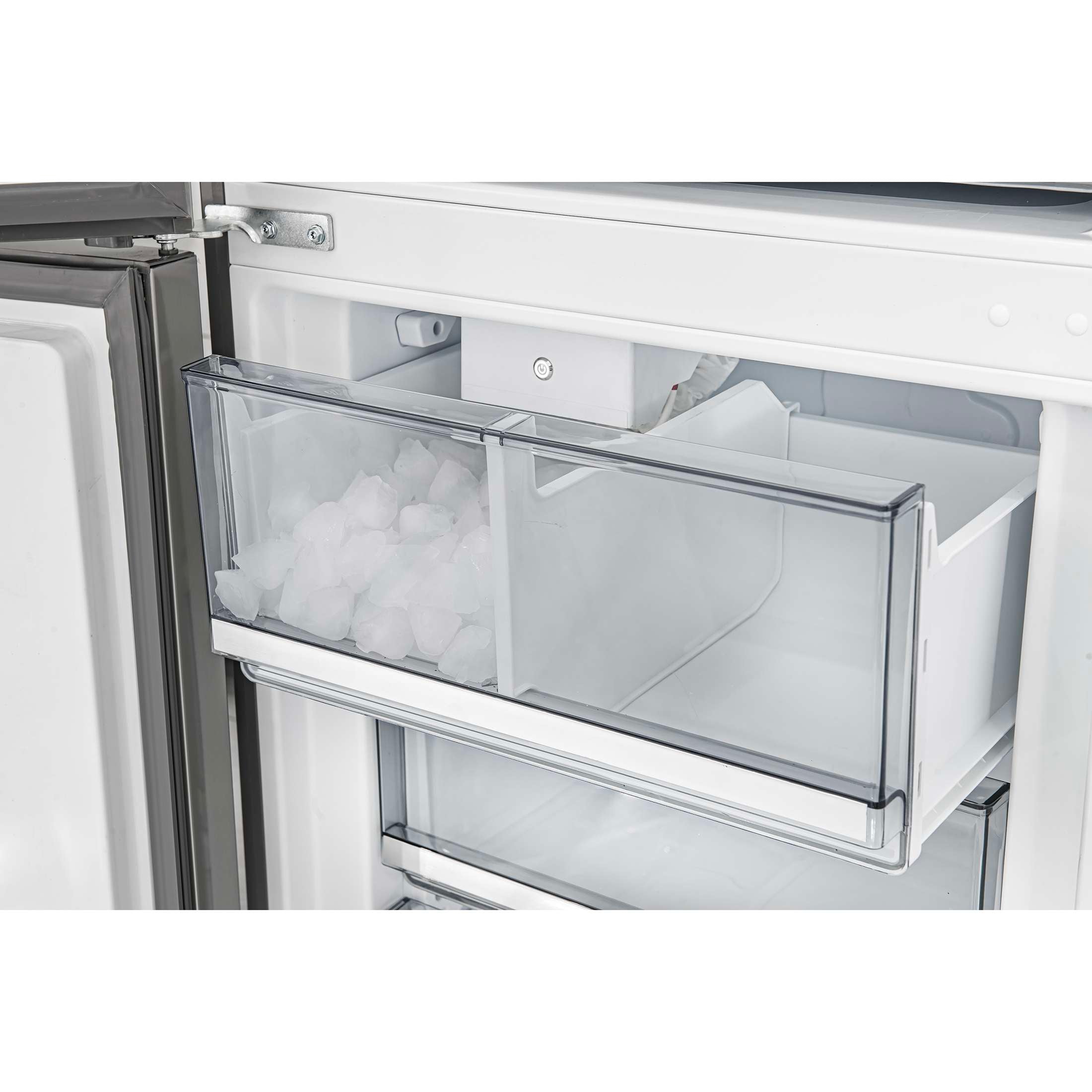 Custodia 24" Bottom Freezer, 10.3 cf., Left Swing, Ice Maker, Total No frost, Stainless Steel handles