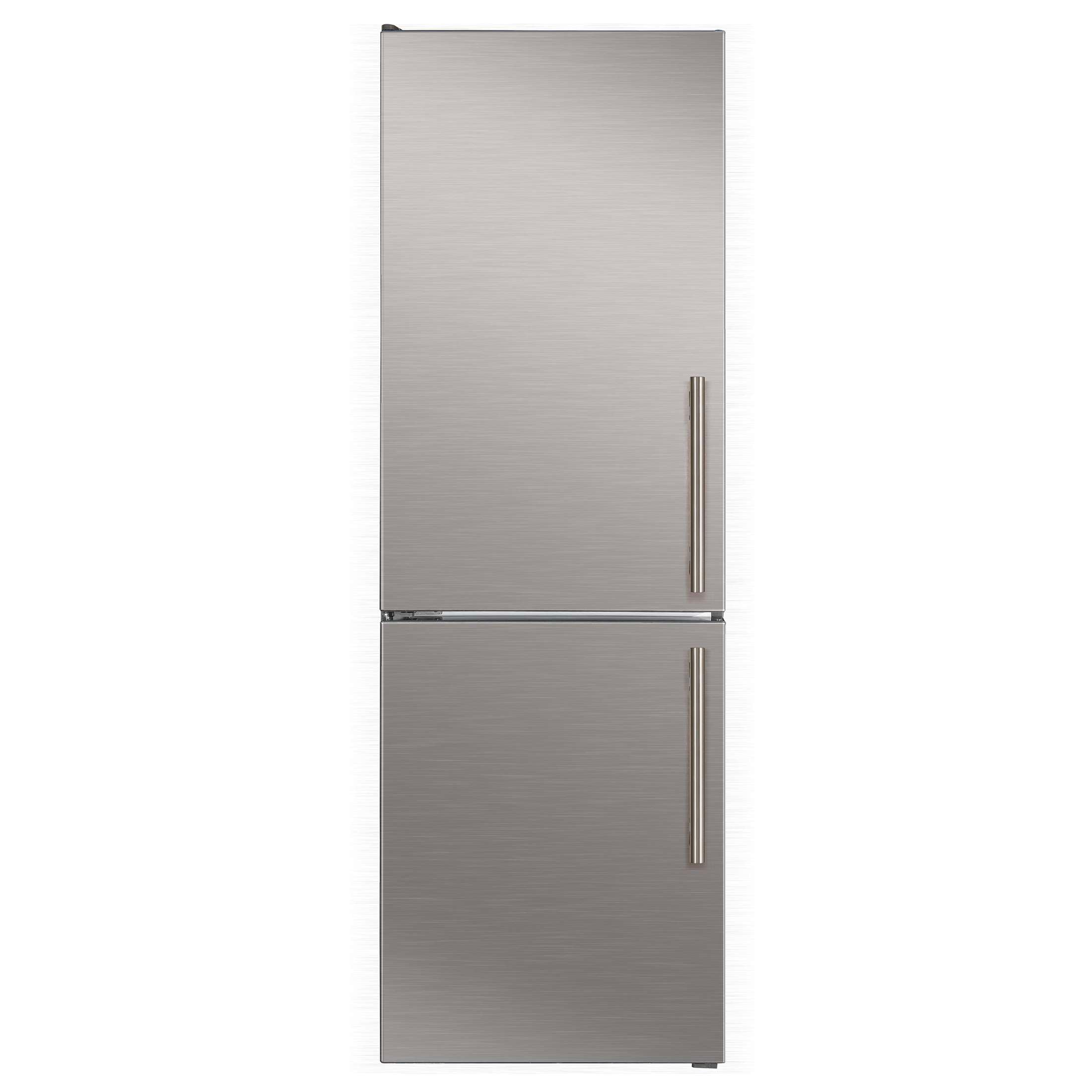 Custodia 24" Bottom Freezer, 10.3 cf., Left Swing, Ice Maker, Total No frost, Stainless Steel handles