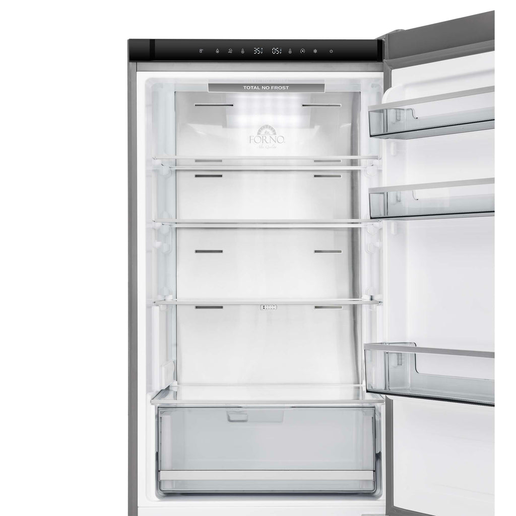 Custodia 24" Bottom Freezer, 10.3 cf., Right Swing, Total No frost, Stainless Steel handles