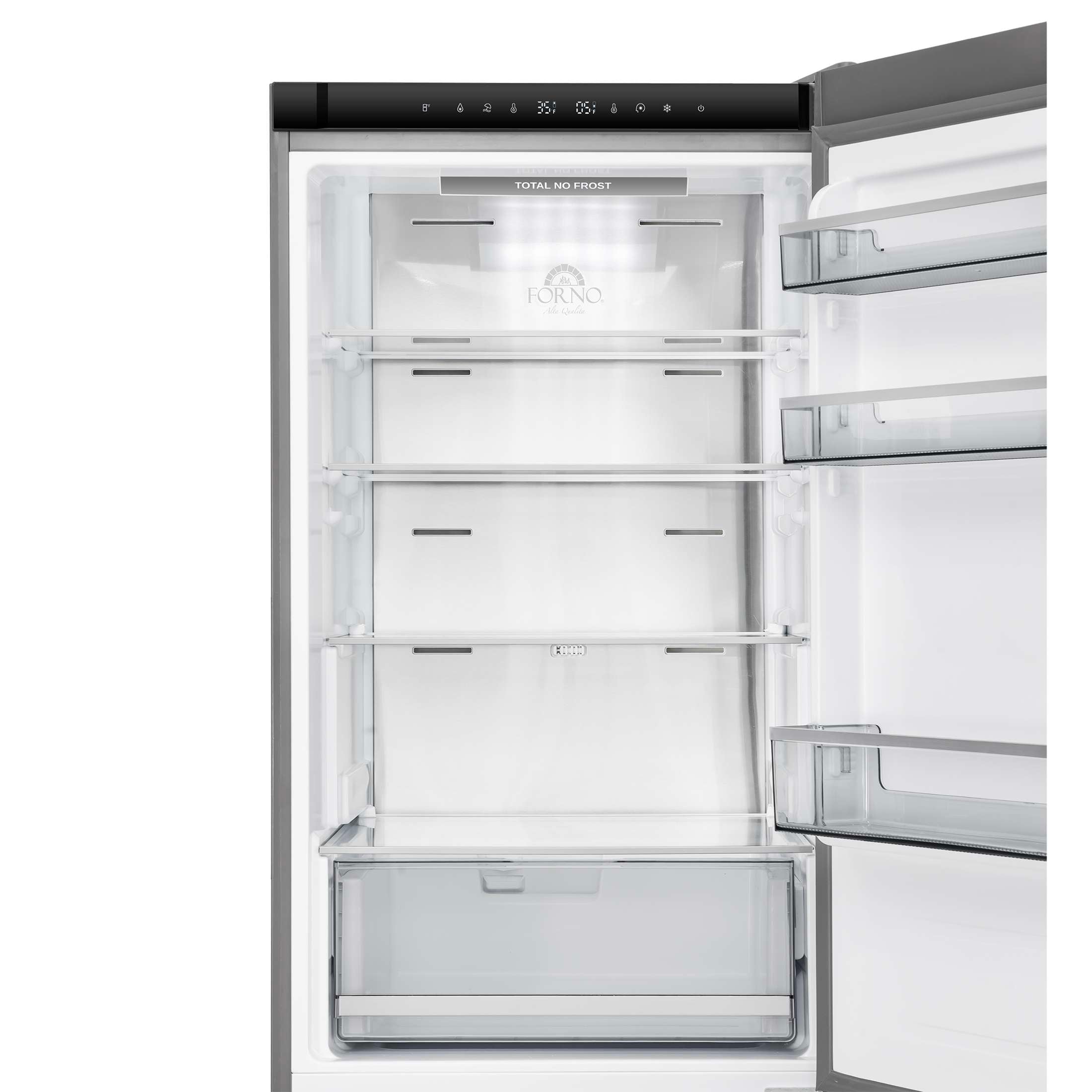 Custodia 24" Bottom Freezer, 10.3 cf., Right Swing, Total No frost, Stainless Steel handles