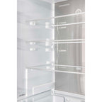 Custodia 24" Bottom Freezer, 10.3 cf., Left Swing, Ice Maker, Total No frost, White, Antique Brass handles