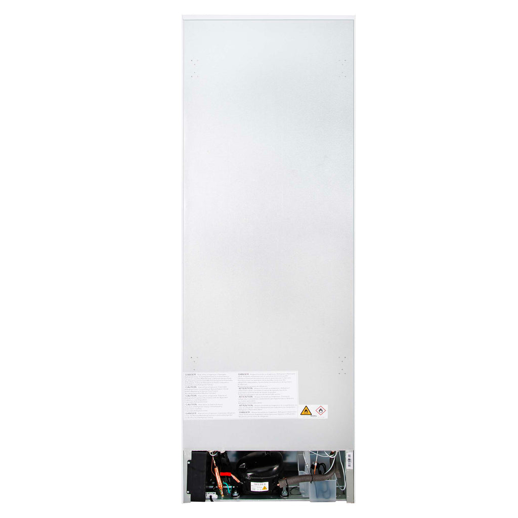 Custodia 24" Bottom Freezer, 10.3 cf., Right Swing, Total No frost, White, Antique Brass handles