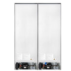 Custodia 48" Bottom Freezer combo, 20.6 cf., Ice Maker, Total No frost, Black, Antique Brass handles