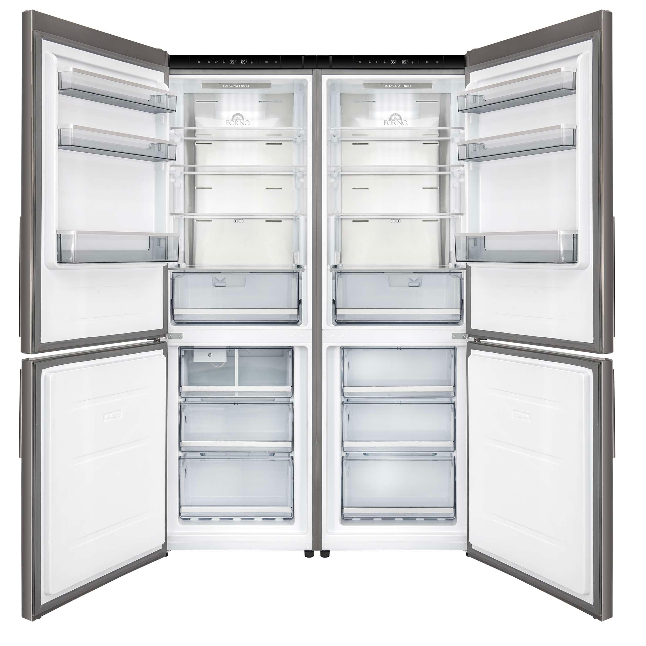 Custodia 48" Bottom Freezer combo, 20.6 cf., Ice Maker, Total No frost, Stainless Steel handles