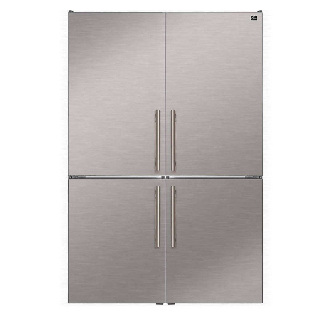 Custodia 48" Bottom Freezer combo, 20.6 cf., Ice Maker, Total No frost, Stainless Steel handles