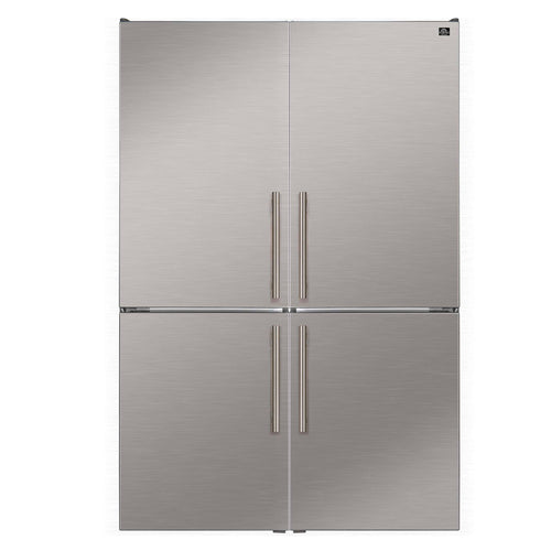Custodia 48" Bottom Freezer combo, 20.6 cf., Ice Maker, Total No frost, Stainless Steel handles