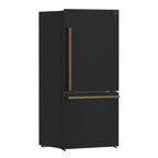Forno Milano Espresso 31-Inch Bottom Freezer Refrigerator, Black, 17.2 cu.ft Capacity, Energy Efficient