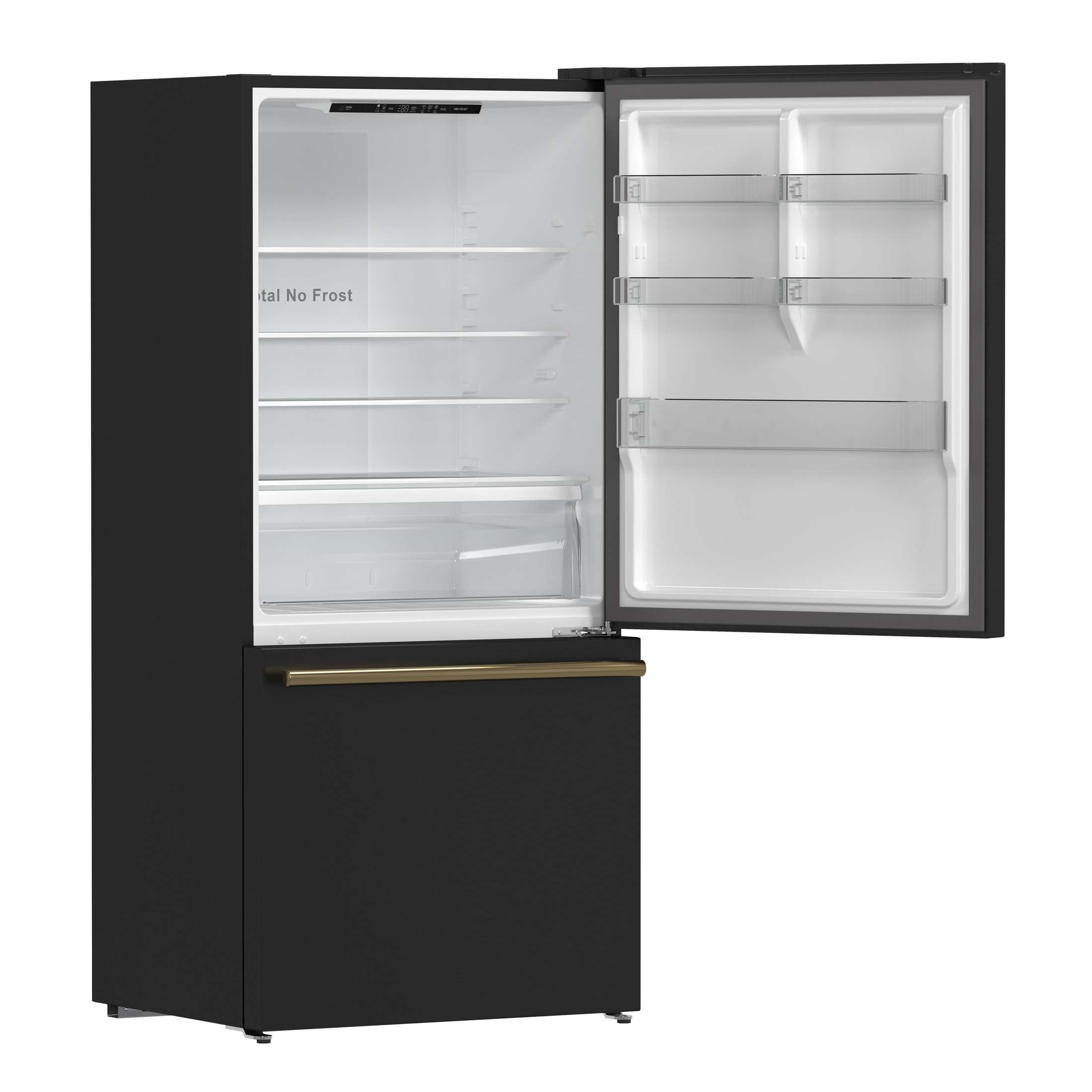 Forno Milano Espresso 31-Inch Bottom Freezer Refrigerator, Black, 17.2 cu.ft Capacity, Energy Efficient