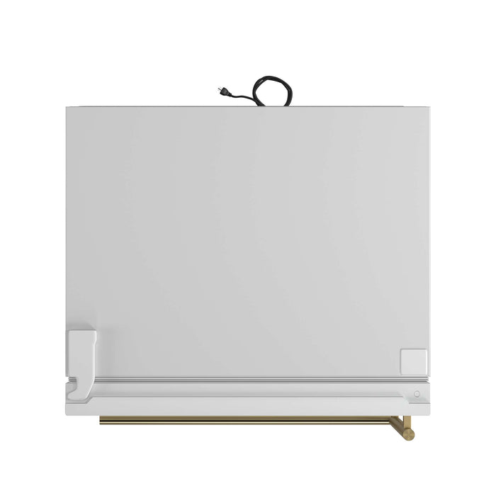 Forno Milano Espresso 31-Inch White French Door Refrigerator, Bottom Freezer, 17.2 Cu. Ft., Energy-Efficient, No Frost, Built-In Ice Maker
