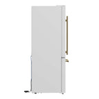 Forno Milano Espresso 31-Inch White Bottom Freezer Refrigerator, 17.2 Cu. Ft., Energy-Efficient, No Frost, Built-In Ice Maker
