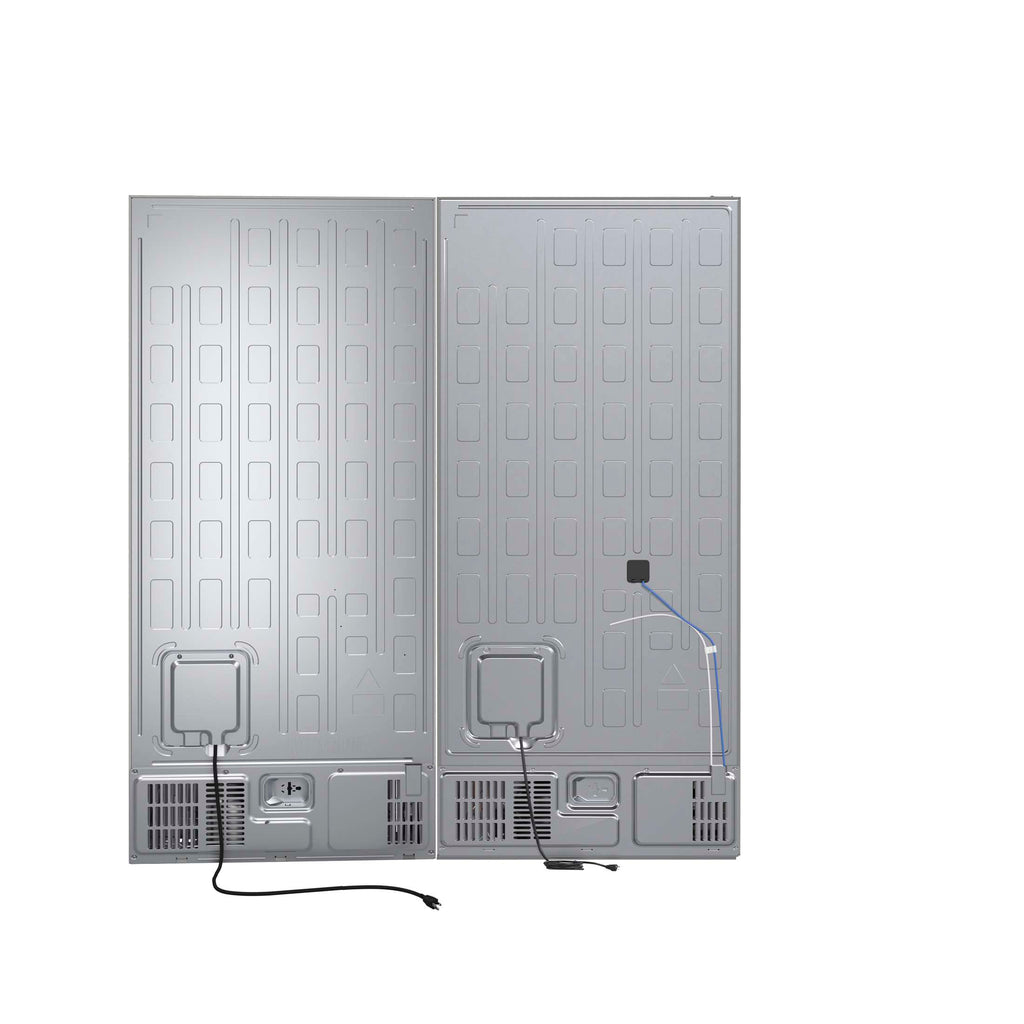 Forno Milano 2-Piece 62-Inch Freestanding Dual Bottom Freezer Refrigerator, Stainless Steel – 34.4 cu.ft, Touch Control, Ice Maker
