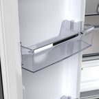 Forno Luigi 33-Inch French Door Refrigerator, 18 cu.ft, Black Finish, Antique Brass Handles, ENERGY STAR Certified