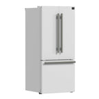Forno Gallipoli Espresso 30-Inch White French Door Refrigerator, Bottom Freezer, 17.5 Cu. Ft., No Frost, Ice Maker