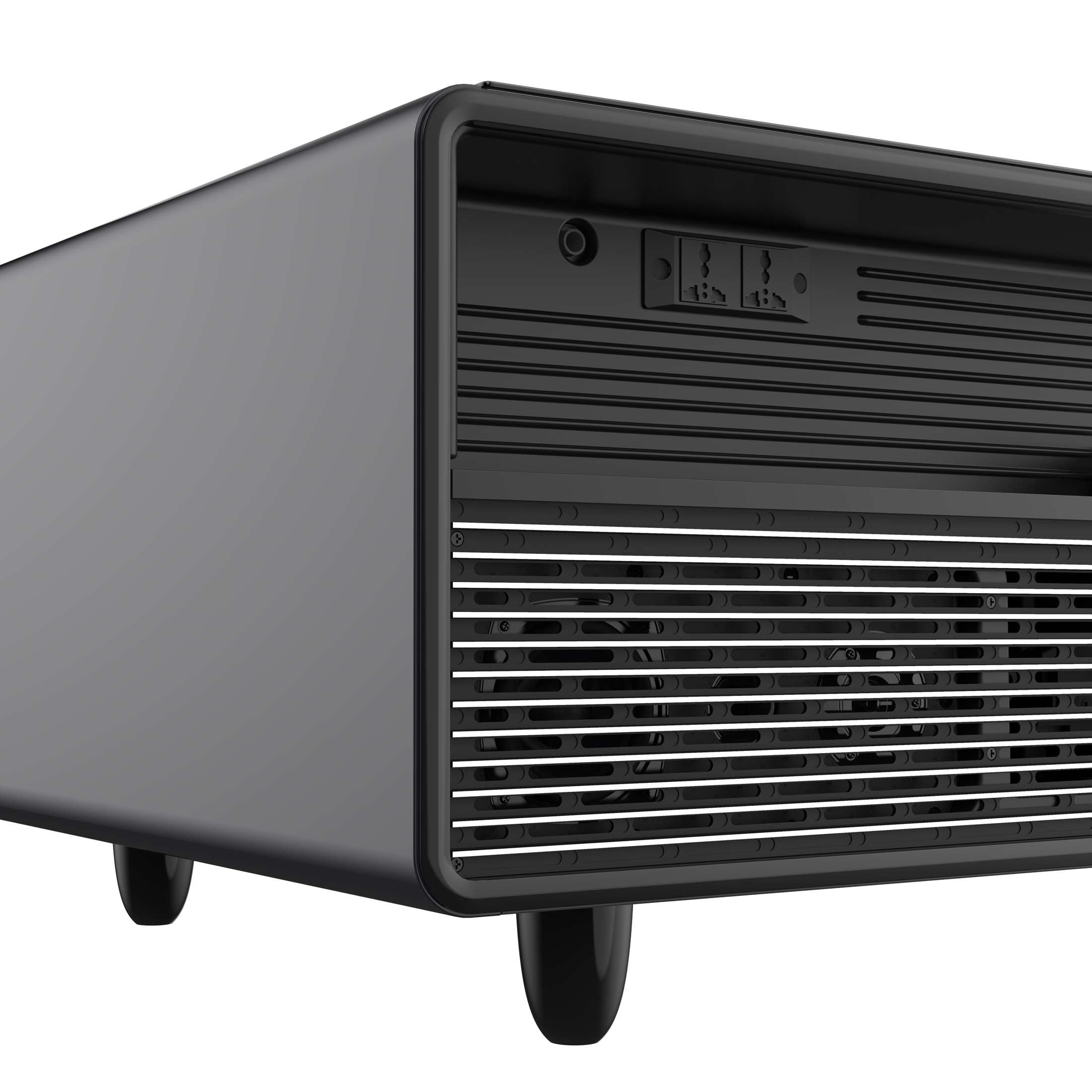 Forno Evoluto Tavolo 51-Inch Black Smart Coffee Table – Dual Refrigerator Drawers, Bluetooth 5.0 Audio, Wireless Charging & RGB Ambient Light