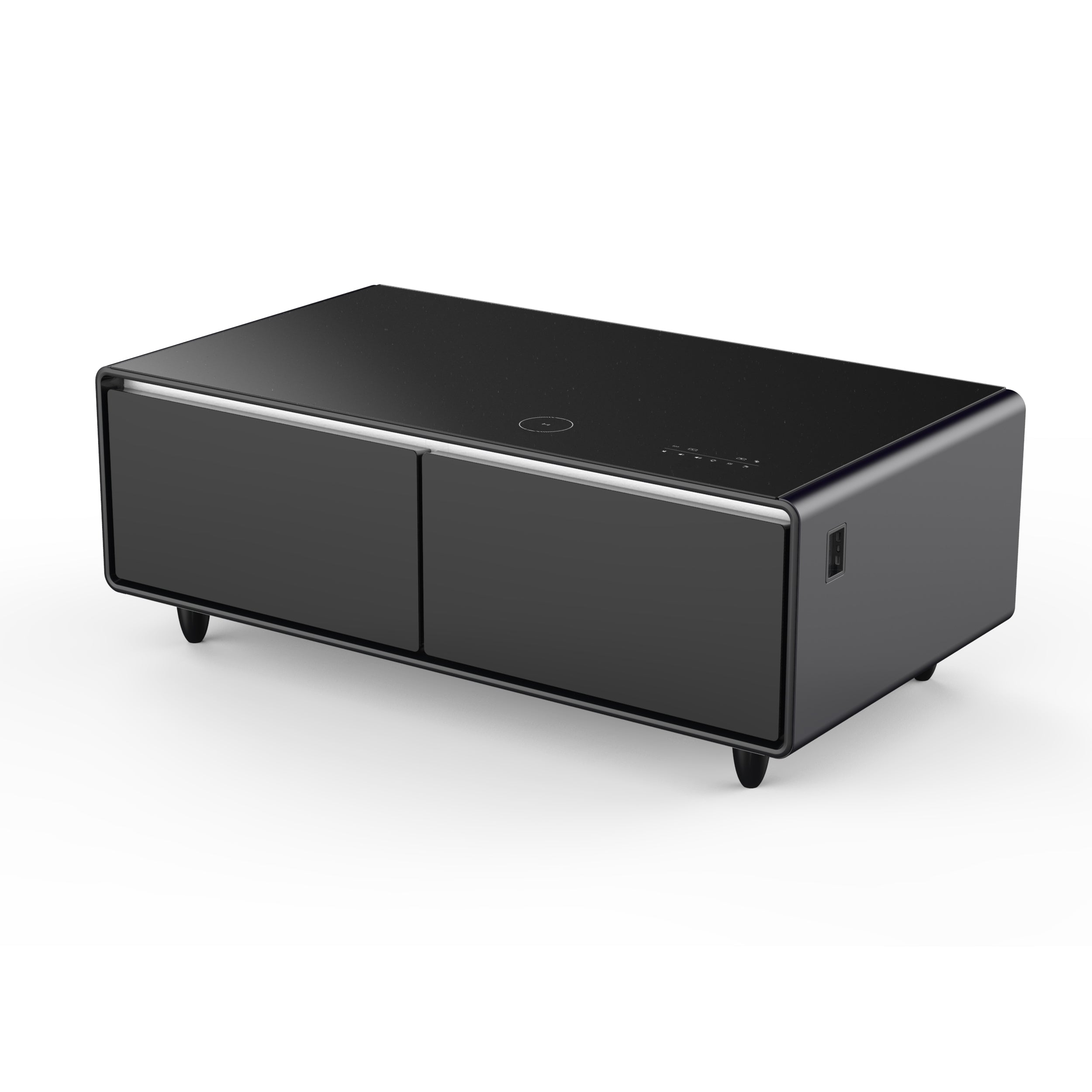 Forno Evoluto Tavolo 51-Inch Black Smart Coffee Table – Dual Refrigera ...