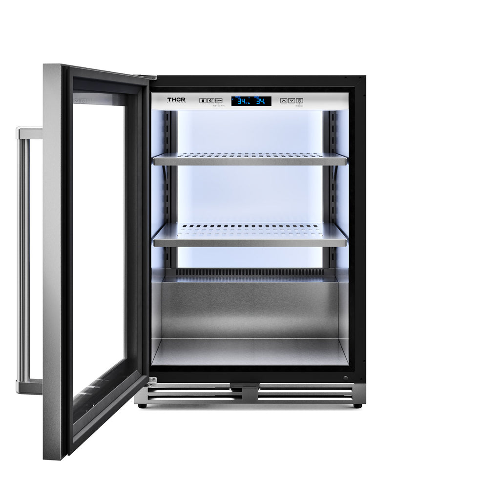THOR Kitchen 24 Inch Professional Under-counter Beverage Cooler – Model TBR24U-LH