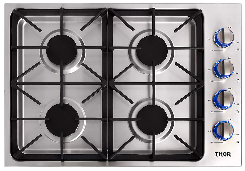 THOR Kitchen 30-Inch Professional Drop-In Gas Cooktop – TGC3001