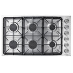 THOR Kitchen 36 Inch Professional Drop-In Gas Cooktop in Stainless Steel – Model TGC3601