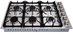 THOR Kitchen 36 Inch Professional Drop-In Gas Cooktop in Stainless Steel – Model TGC3601