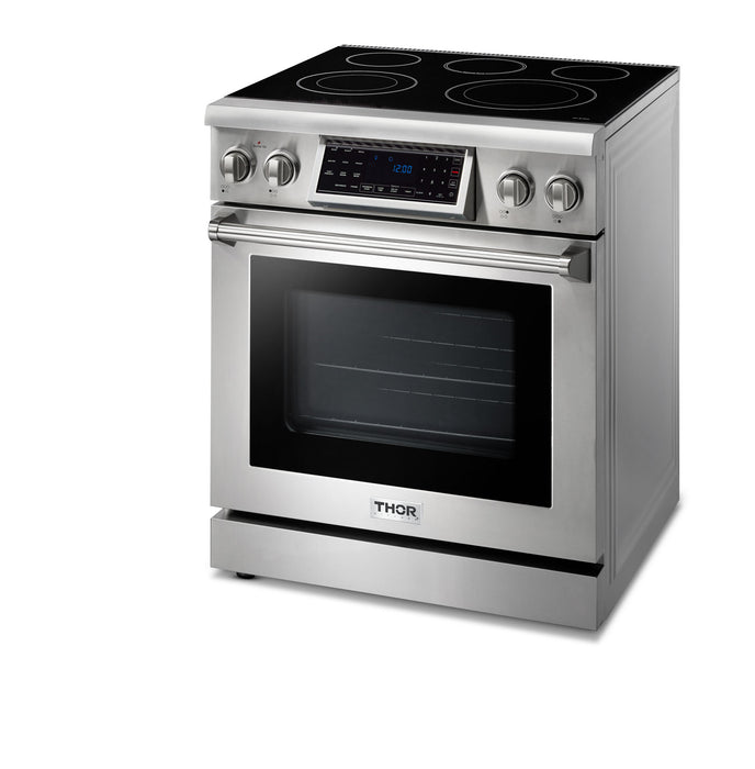THOR Kitchen 30-Inch Tilt Panel Electric Range – Professional – Model TRE3001