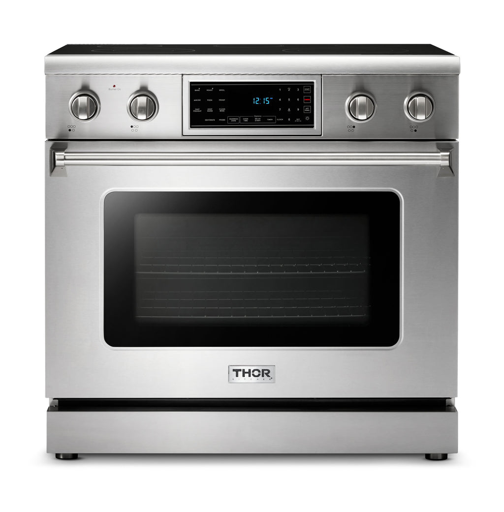 THOR Kitchen 36-Inch Tilt Panel Electric Range – Professional – TRE3601
