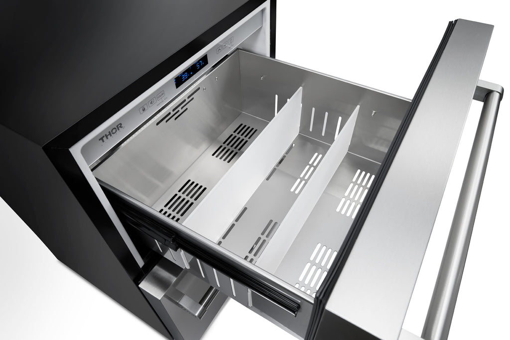 THOR Kitchen 24 Inch Indoor Outdoor Refrigerator Drawer – Model TRF24U
