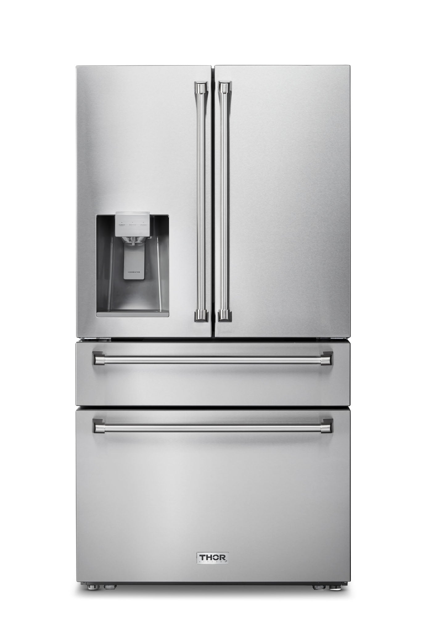 THOR Kitchen 36 Inch Professional French Door Refrigerator with Ice and Water Dispenser – Model TRF3601FD