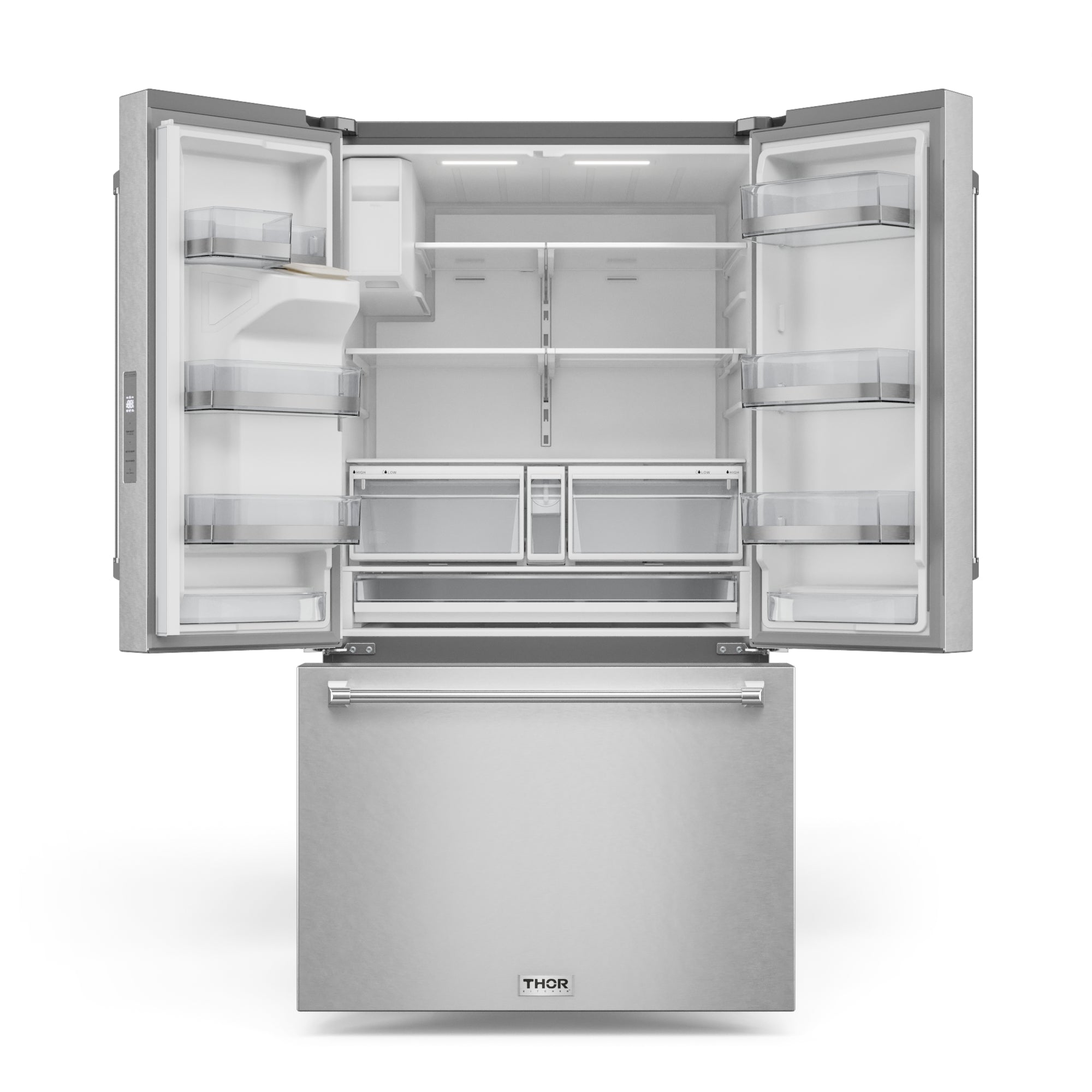 36 Inch Professional French Door Refrigerator with Ice and Water Dispenser – Model TRF3628FFD