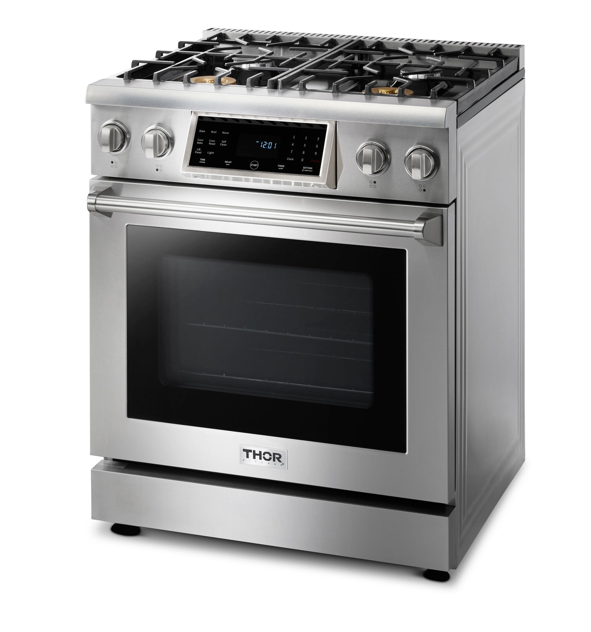 THOR Kitchen 30-Inch Tilt Panel Professional Liquid Propane Range - TRG3001LP