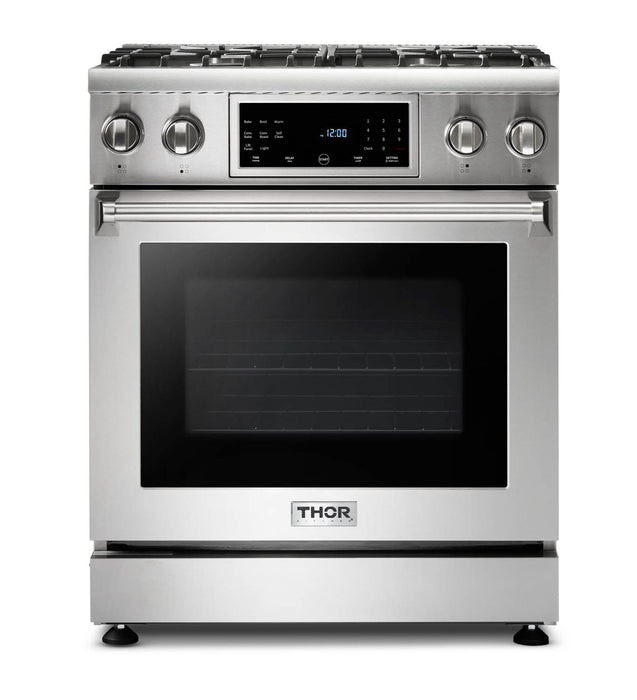 THOR Kitchen 30-Inch Tilt Panel Professional Liquid Propane Range - TRG3001LP