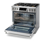 THOR Kitchen 36-Inch Tilt Panel Gas Range – Professional – TRG3601
