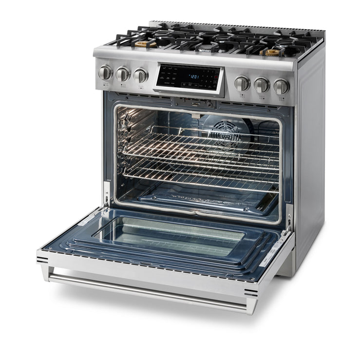 THOR Kitchen 36-Inch Tilt Panel Gas Range – Professional – TRG3601