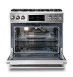 THOR Kitchen 36-Inch Tilt Panel Liquid Propane Range – Professional – Model TRG3601LP
