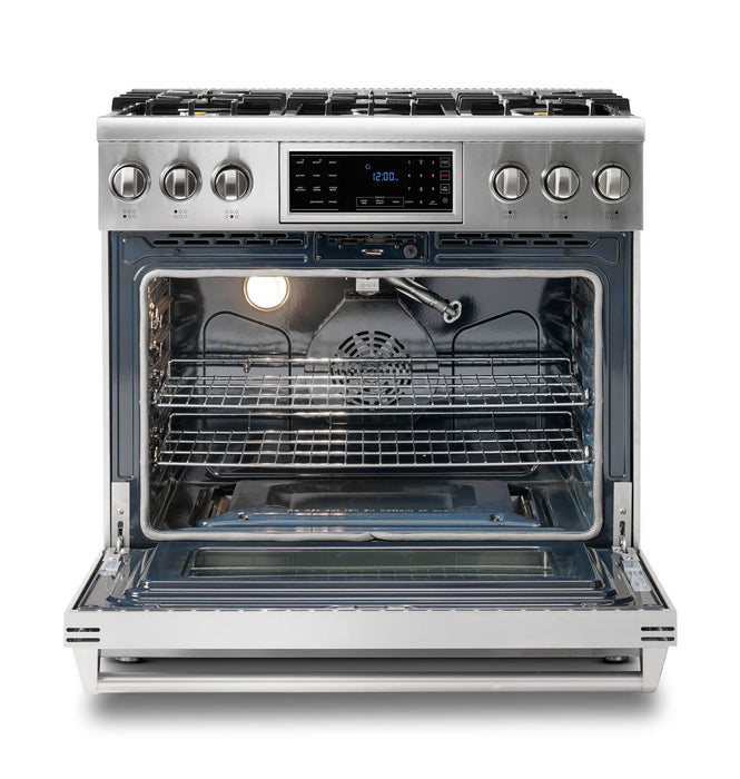 THOR Kitchen 36-Inch Tilt Panel Gas Range – Professional – TRG3601