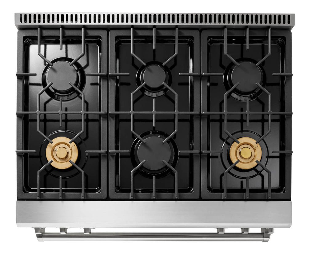 THOR Kitchen 36-Inch Tilt Panel Liquid Propane Range – Professional – Model TRG3601LP