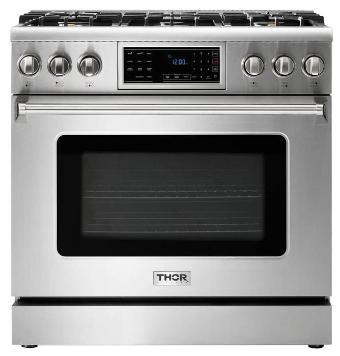 THOR Kitchen 36-Inch Tilt Panel Gas Range – Professional – TRG3601