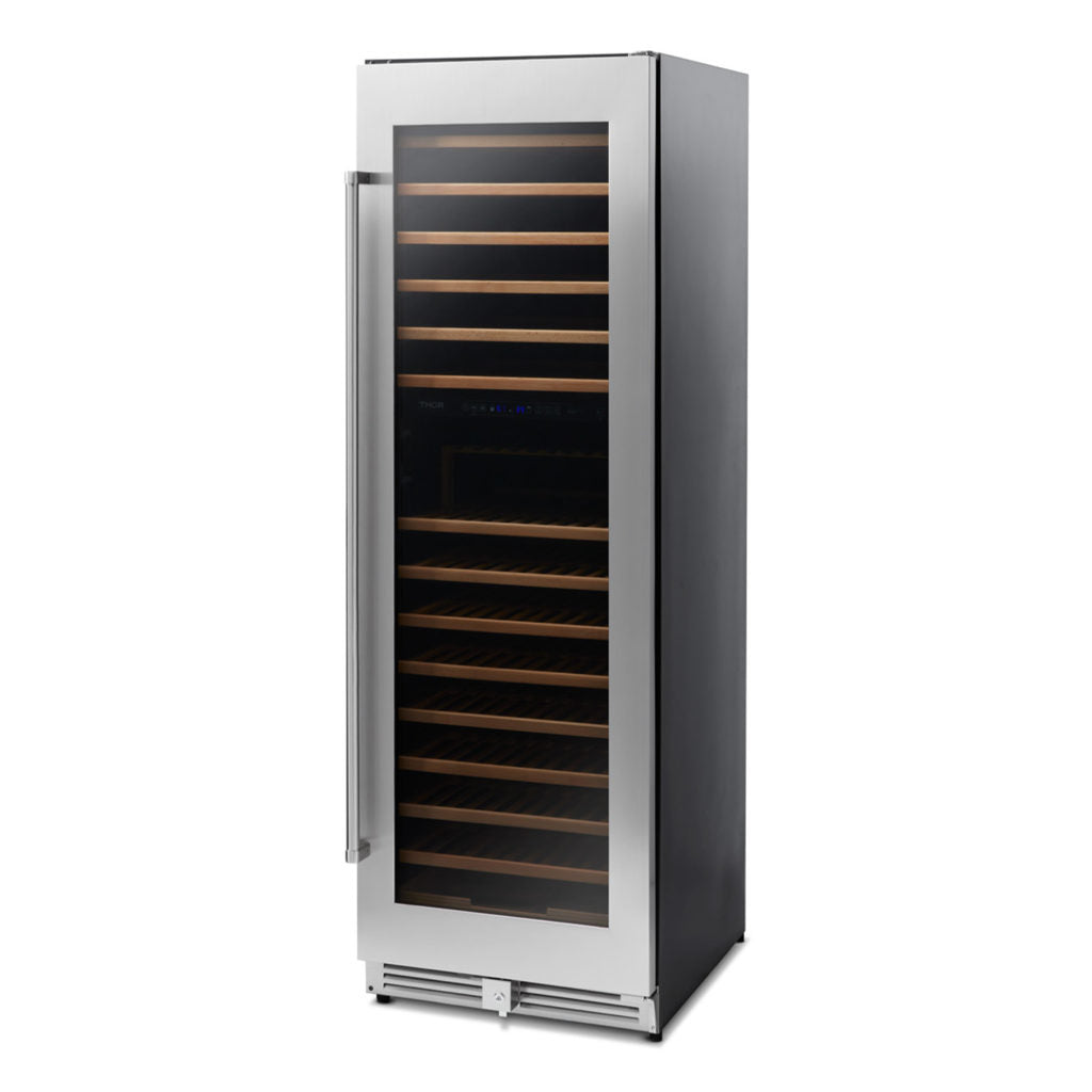THOR Kitchen 24 Inch Dual Zone Wine Cooler, 162 Wine Bottle Capacity – Model TWC2403DI