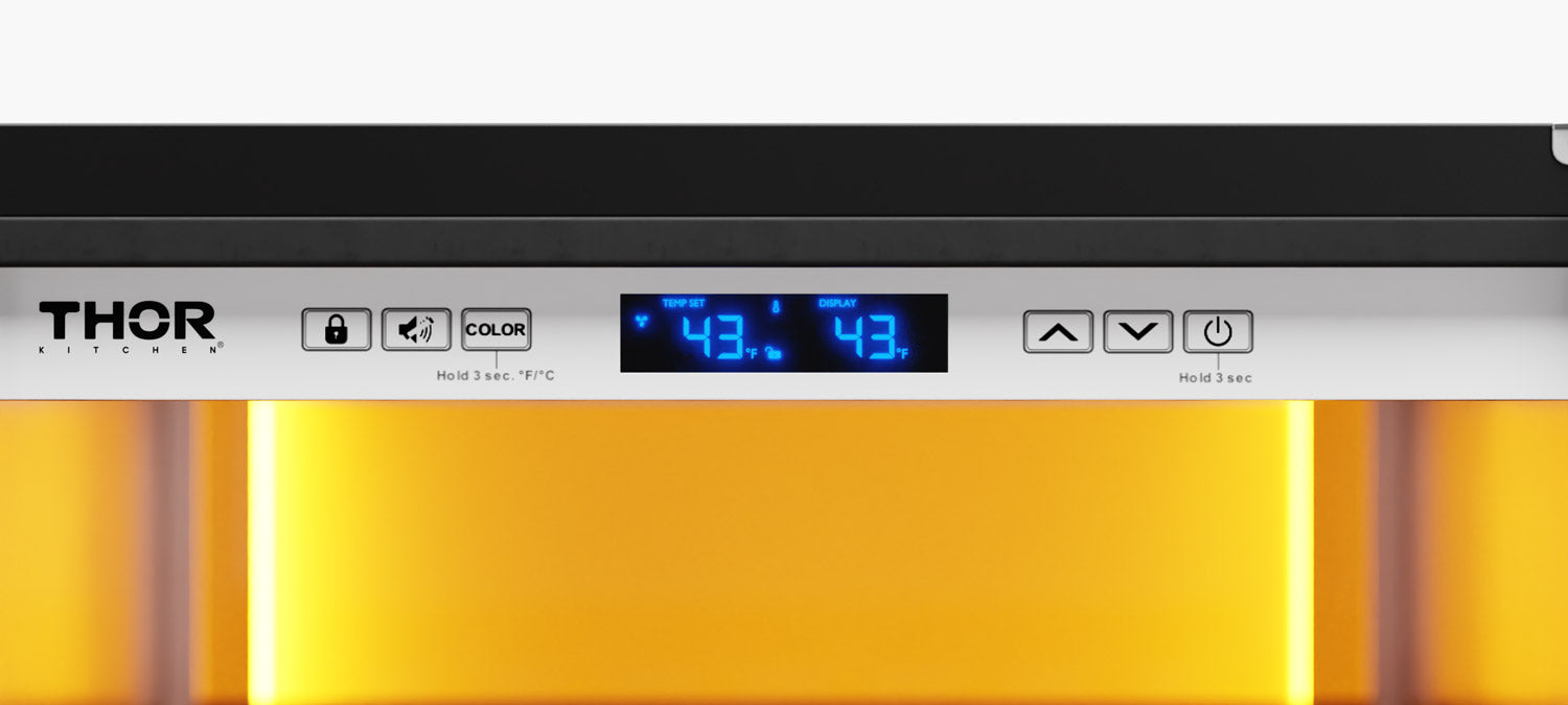 THOR Kitchen 24-Inch Single Zone Wine Cooler, Left Swing, 45 Wine Bottle Capacity – Model TWC24UL-LH