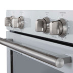 Forno Vomero 30-Inch Double Wall Oven, White, 10 cu.ft Total Capacity, 7100W Convection, Mechanical Controls, Manuel Steam Clean