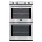 Forno Vomero 30-Inch Double Wall Oven, Stainless Steel, 10 cu.ft Total Capacity, 7100W Convection, Mechanical Controls, Self-Cleaning Function