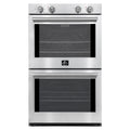 Forno Vomero 30-Inch Double Wall Oven, Stainless Steel, 10 cu.ft Total Capacity, 7100W Convection, Mechanical Controls, Self-Cleaning Function