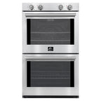 Forno Vomero 30-Inch Double Wall Oven, Stainless Steel, 10 cu.ft Total Capacity, 7100W Convection, Mechanical Controls, Self-Cleaning Function