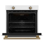 Forno Vomero 30-Inch Wall Oven, White, 5 cu.ft Capacity, 3550 Watts Convection, Mechanical Controls, Manuel Steam Clean